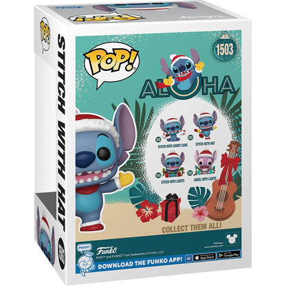 Lilo & Stitch Holiday Stitch with Hat Funko Pop! Vinyl Figure #1503 - Image 3