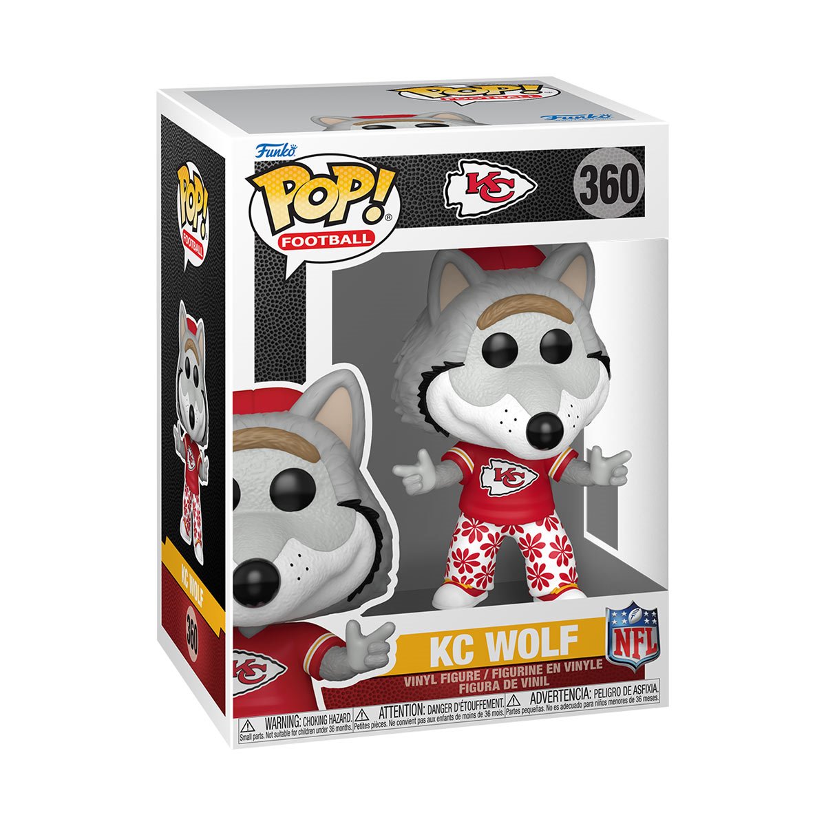 NFL Mascots Chiefs KC Wolf Funko Pop! Vinyl Figure #360 - Image 3
