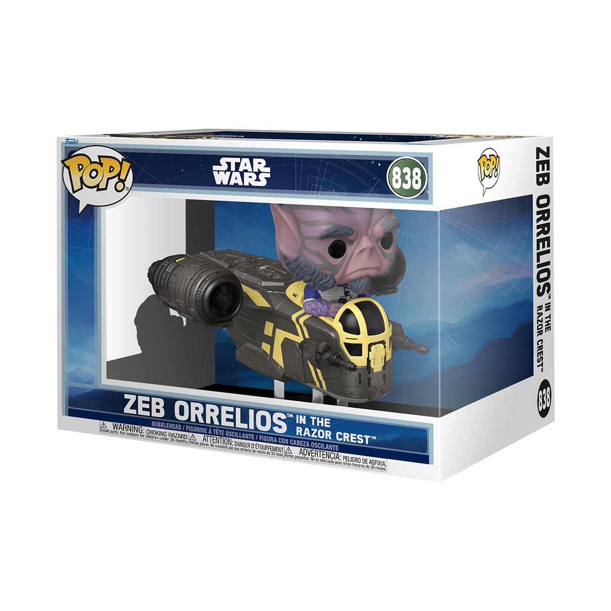 Star Wars: The Mandalorian and Grogu Zeb Orrelios in The Razor Crest Deluxe Funko Pop! Ride #838 - Image 2