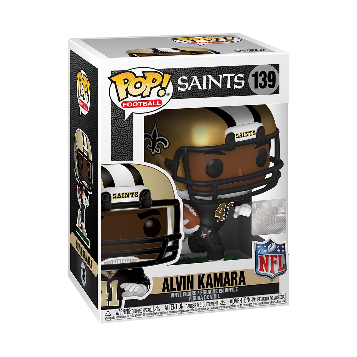 NFL Saints Alvin Kamara Funko Pop! Vinyl Figure #139 - Image 2