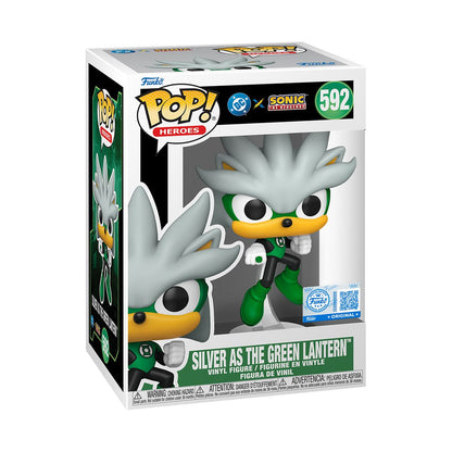 Justice League x Sonic the Hedgehog Silver as the Green Lantern Funko Pop! Vinyl Figure #592 - Image 2