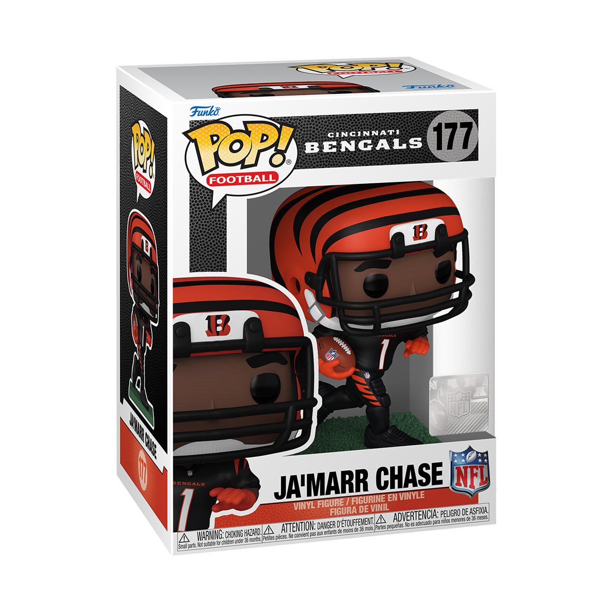 NFL Bengals Ja'Marr Chase Funko Pop! Vinyl Figure #177 - Image 2