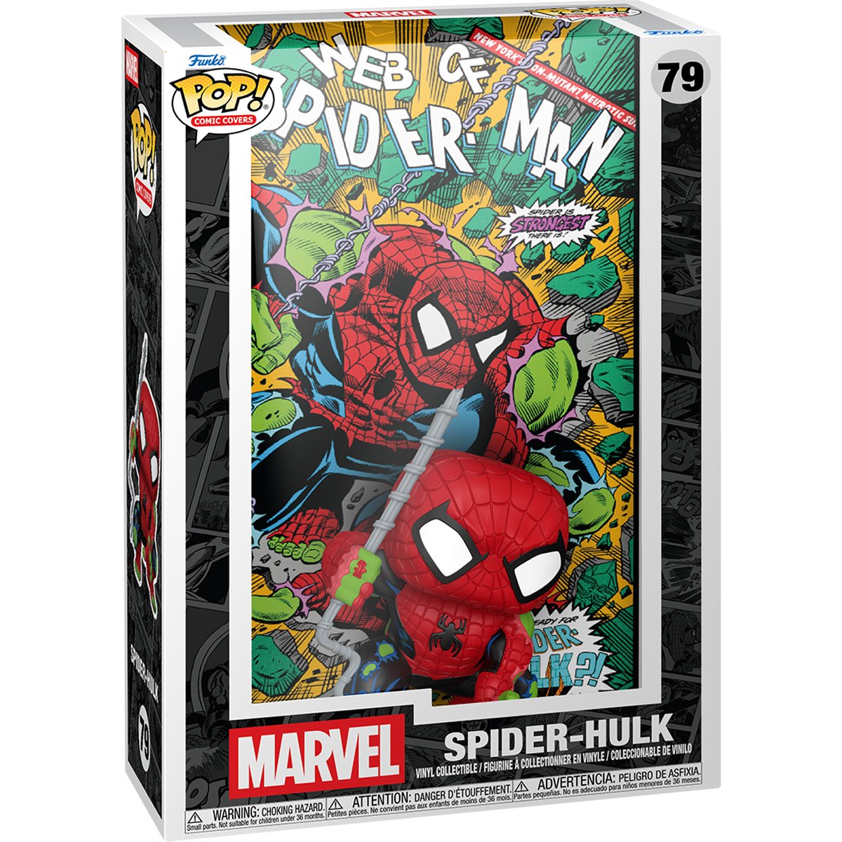 Marvel Web of Spider-Man #70 Spider-Hulk Funko Pop! Comic Cover Figure #79 with Case - Image 2