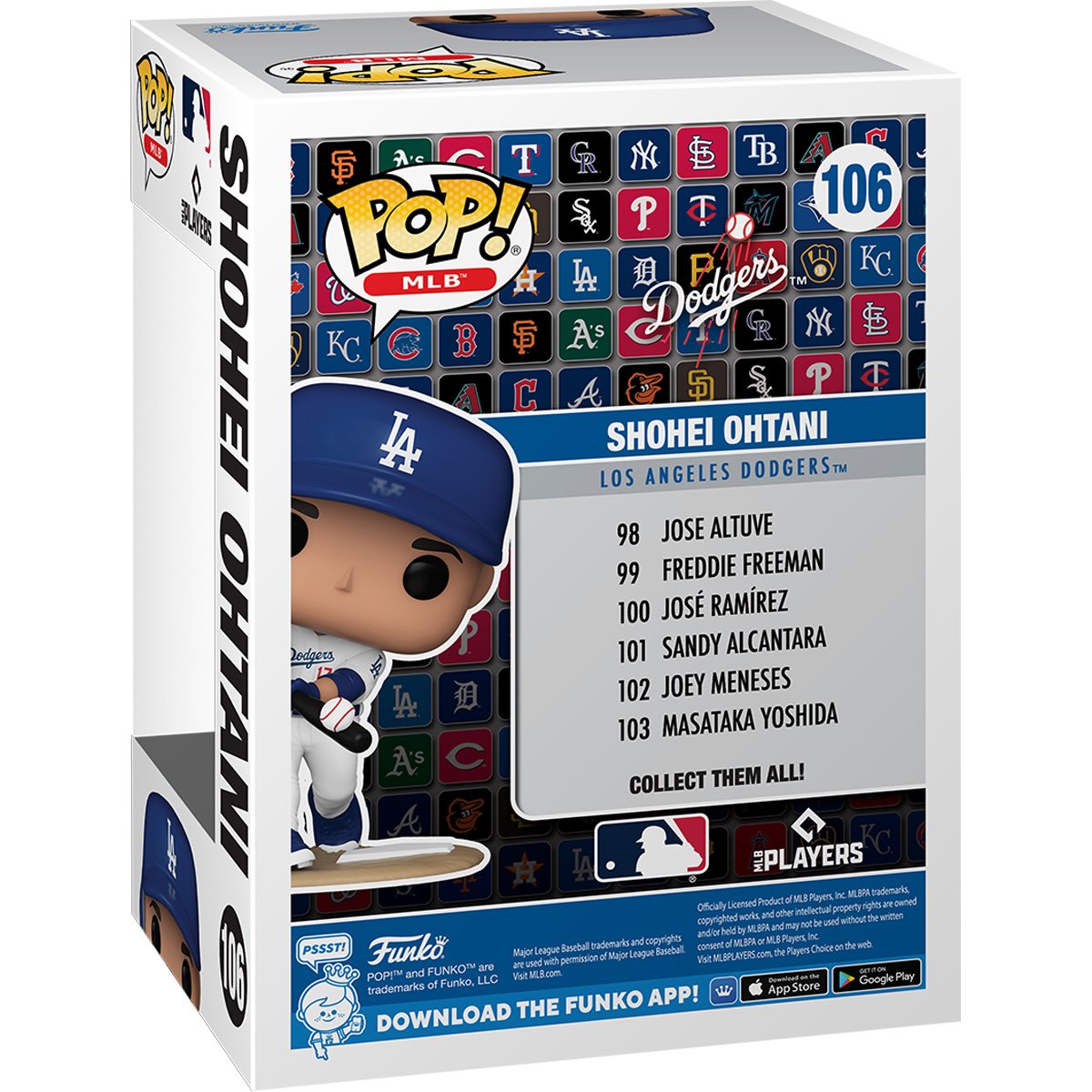 MLB Dodgers Shohei Ohtani (Home) Funko Pop! Vinyl Figure #106 - Image 3