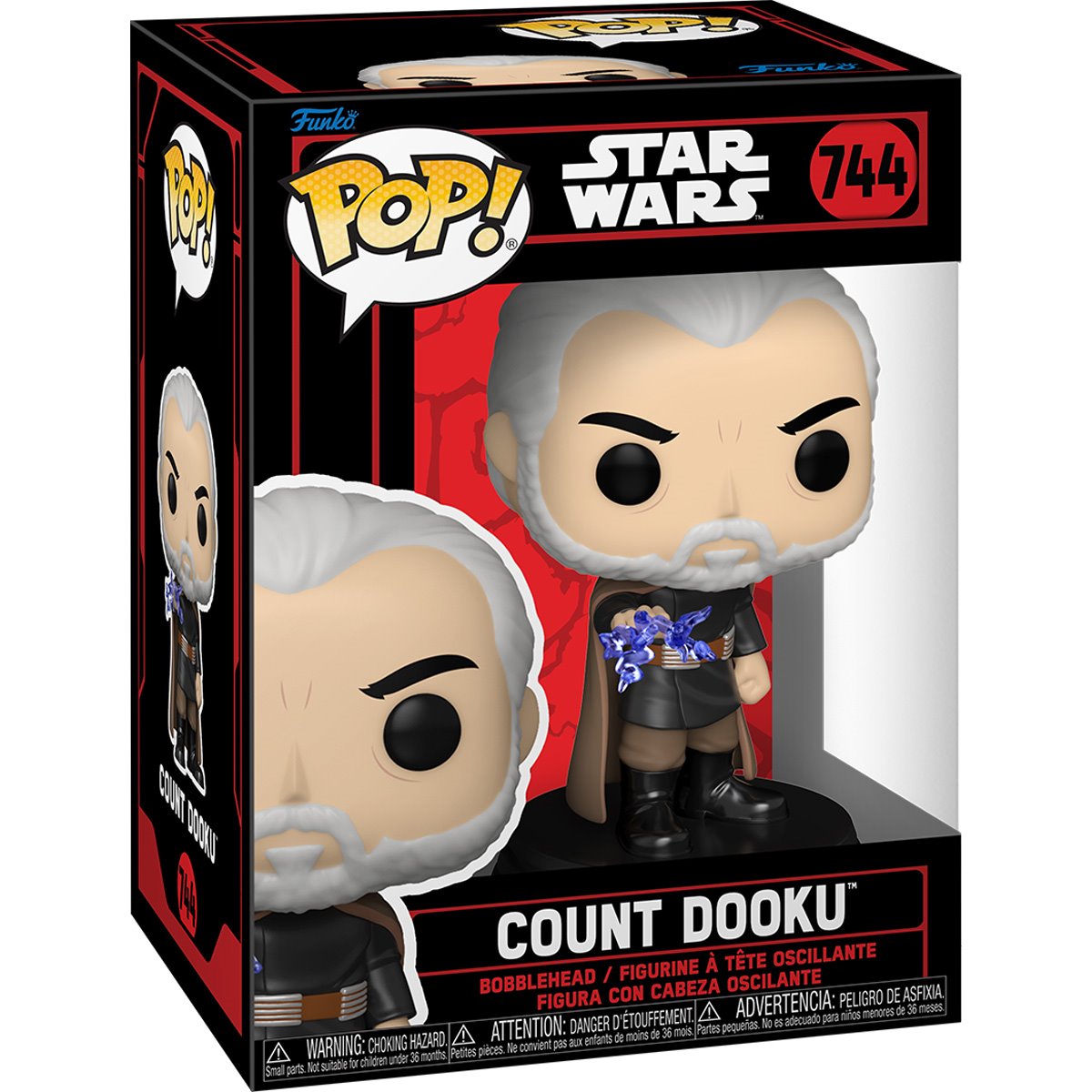 Star Wars Dark Side Count Dooku Funko Pop! Vinyl Figure #744 - Image 2