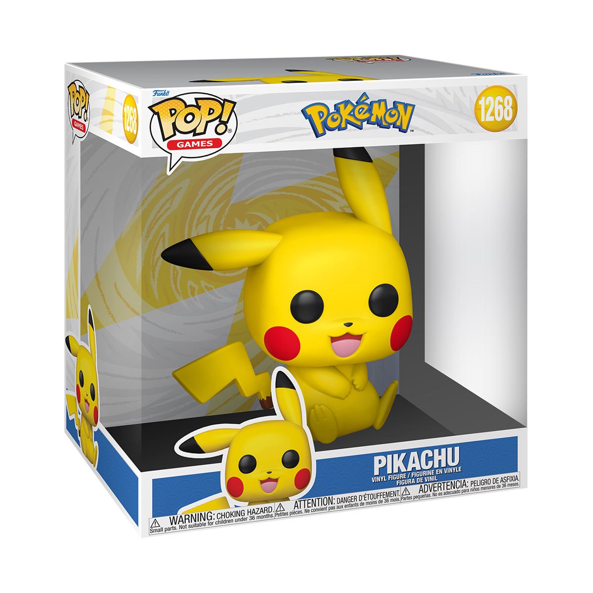 Pokemon Pikachu (Sitting) Jumbo 10-Inch Funko Pop! Vinyl Figure #1268 - Image 4