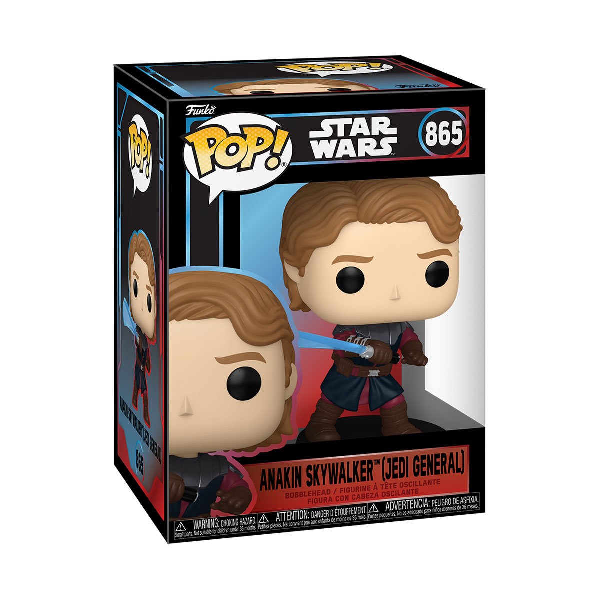 Star Wars Anakin Skywalker (Jedi General) Funko Pop! Vinyl Figure #865 - Image 2