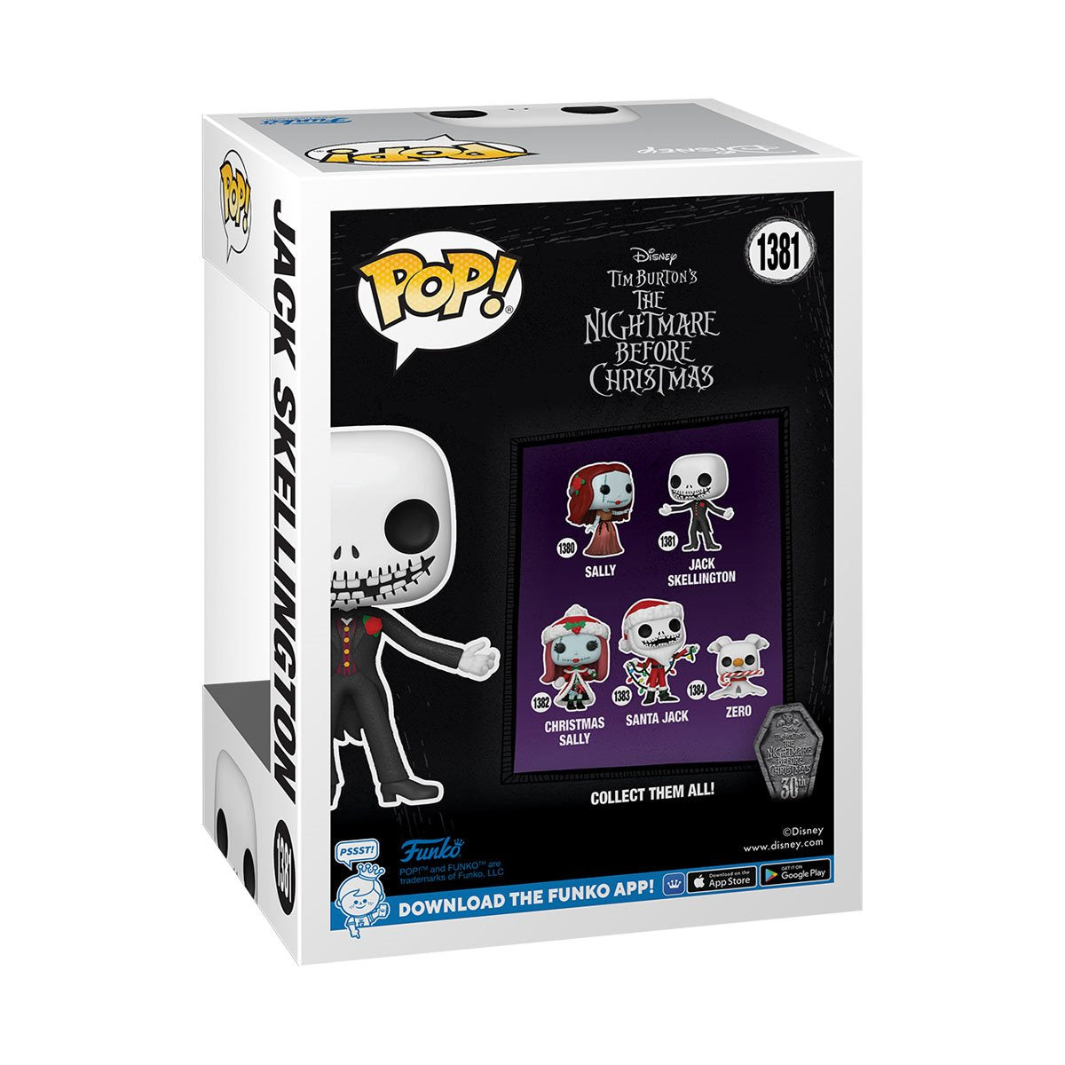 The Nightmare Before Christmas 30th Anniversary Jack Skellington Funko Pop! Vinyl Figure #1381 - Image 3