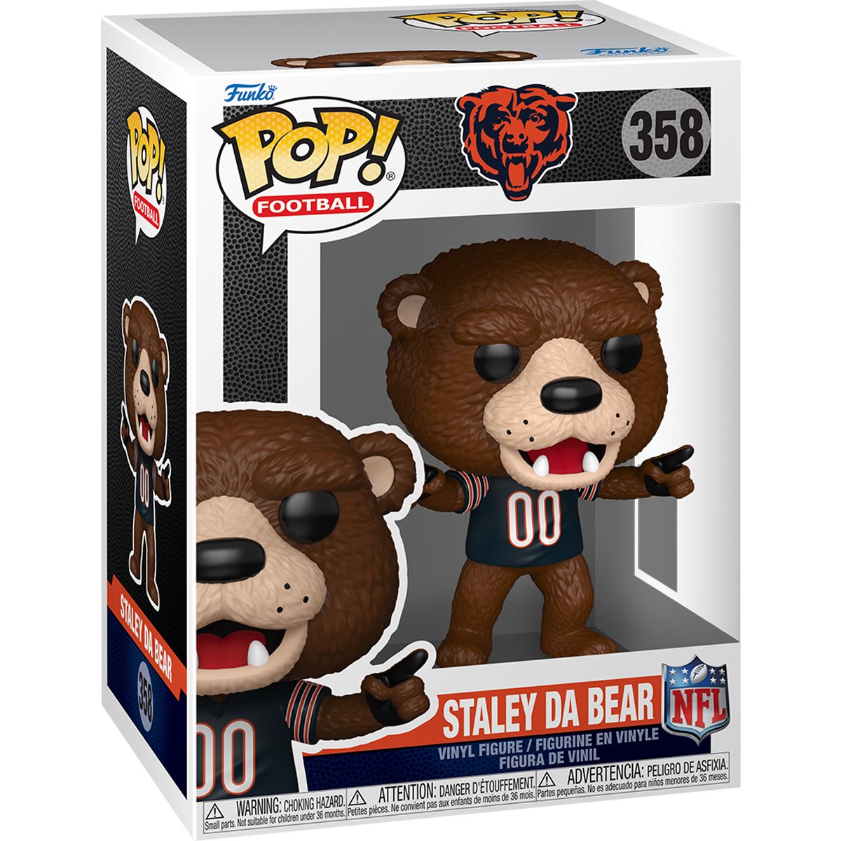 NFL Mascots Bears Staley Da Bear Funko Pop! Vinyl Figure #358 - Image 2