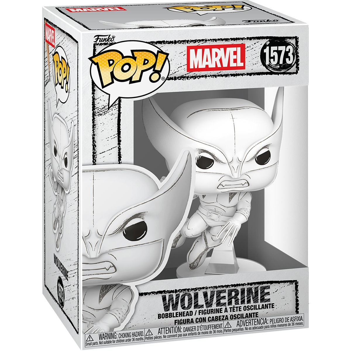 Marvel Sketched Wolverine Funko Pop! Vinyl Figure #1573 - Image 2