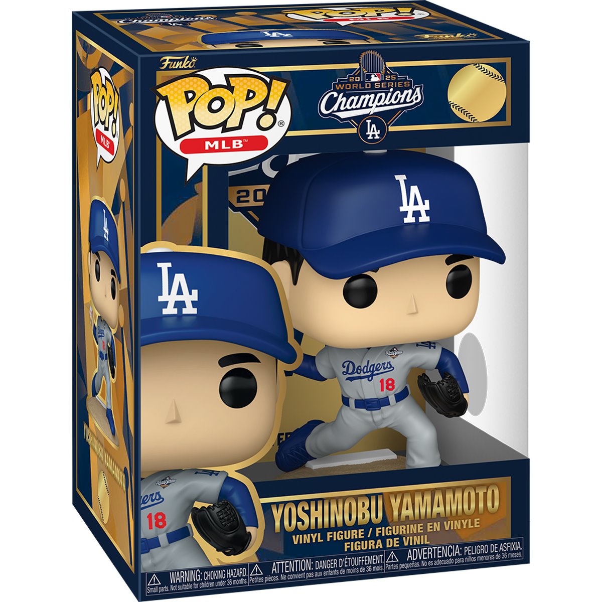 MLB Dodgers Yoshinobu Yamamoto 2025 World Series MVP Funko Pop! Vinyl Figure - Image 2