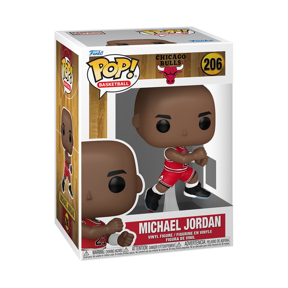 NBA Legends Bulls Michael Jordan 1989 Playoffs Funko Pop! Vinyl Figure #206 - Image 2