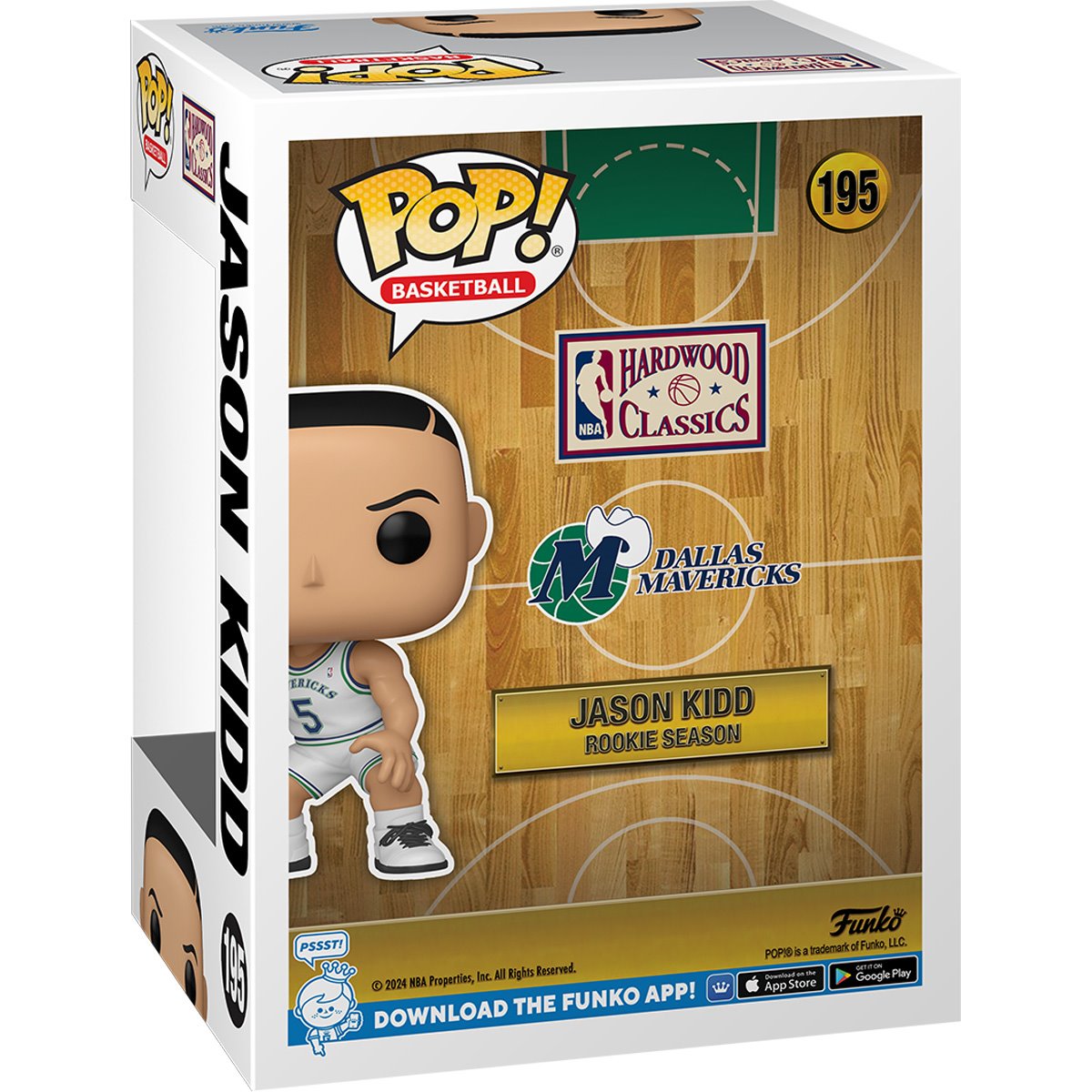 NBA Dallas Mavericks Jason Kidd Rookie Season Funko Pop! Vinyl Figure #195 - Image 3
