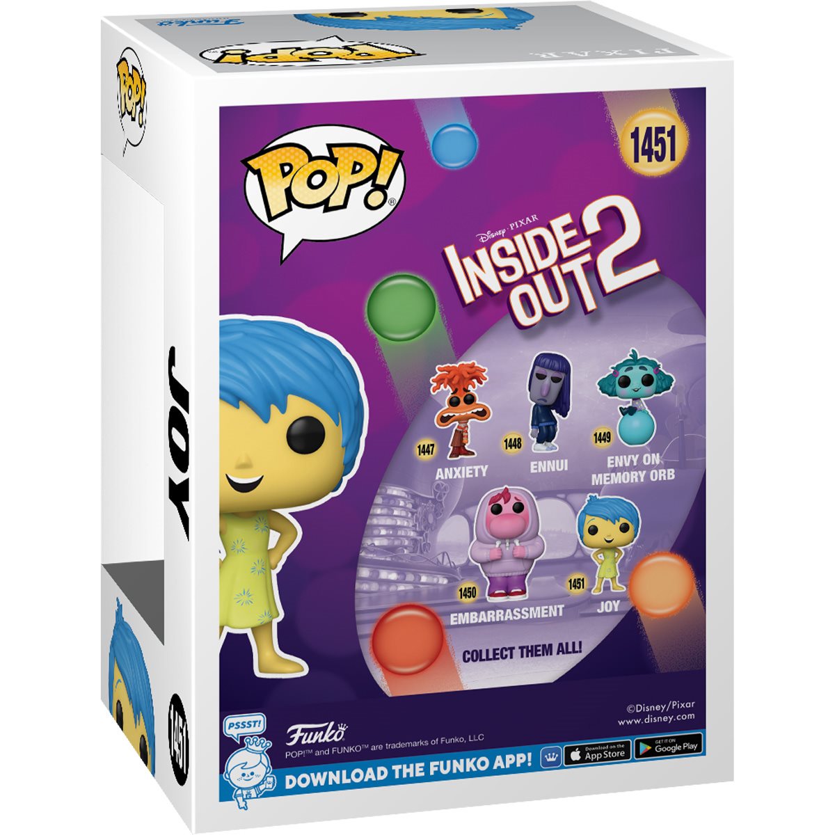 Inside Out 2 Joy Funko Pop! Vinyl Figure #1451 - Image 3
