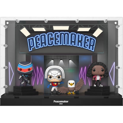 Peacemaker Introduction Vigilante Peacemaker Eagly Leota Deluxe Funko Pop! Vinyl Moment #01