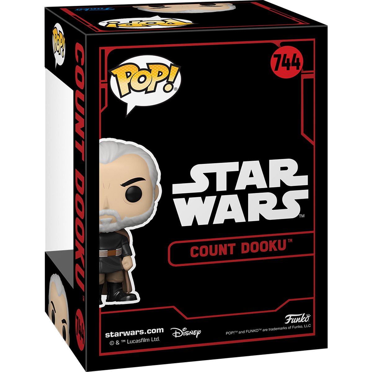 Star Wars Dark Side Count Dooku Funko Pop! Vinyl Figure #744 - Image 3