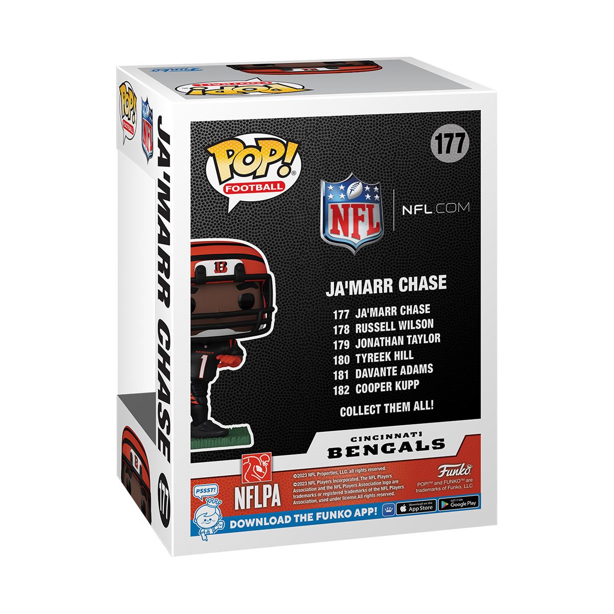 NFL Bengals Ja'Marr Chase Funko Pop! Vinyl Figure #177 - Image 3