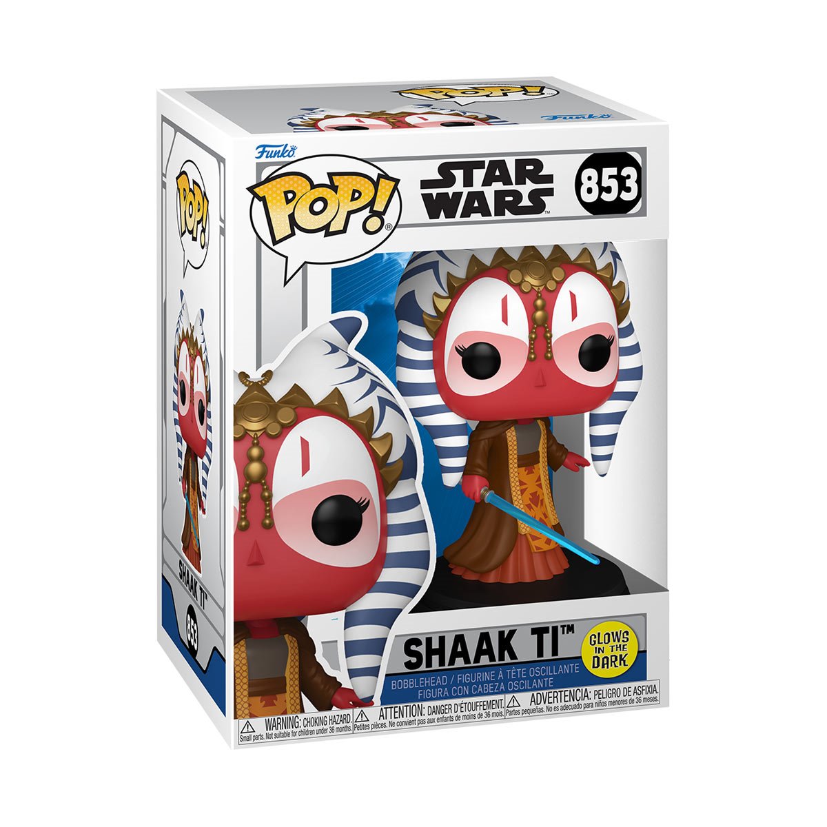 Star Wars The Clone Wars Shaak Ti Glow-in-the-Dark Funko Pop! Vinyl Figure #853 - Image 4