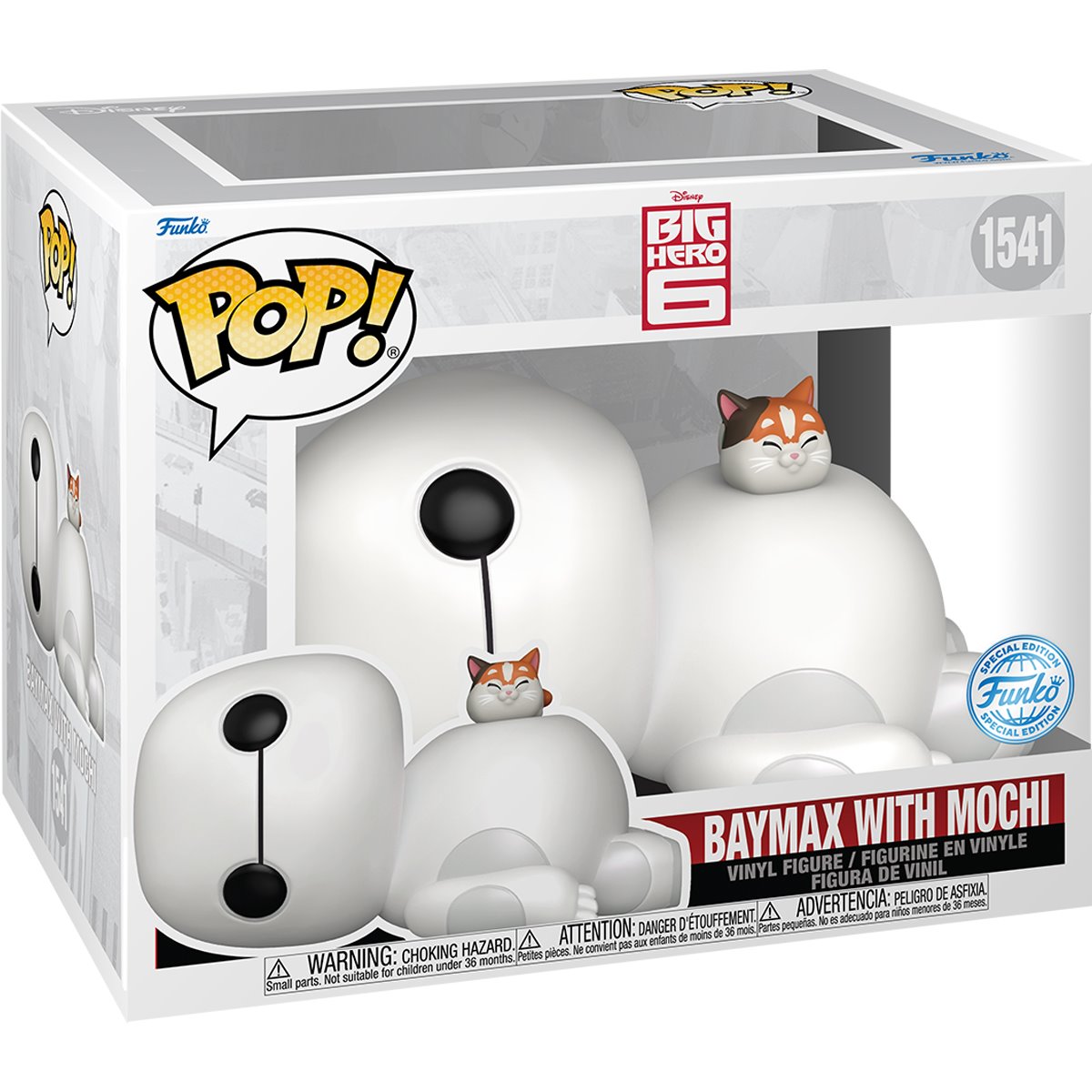 Big Hero 6 Baymax with Mochi Super 6-Inch Funko Pop! Vinyl Figure #1541 - Exclusive - Image 2