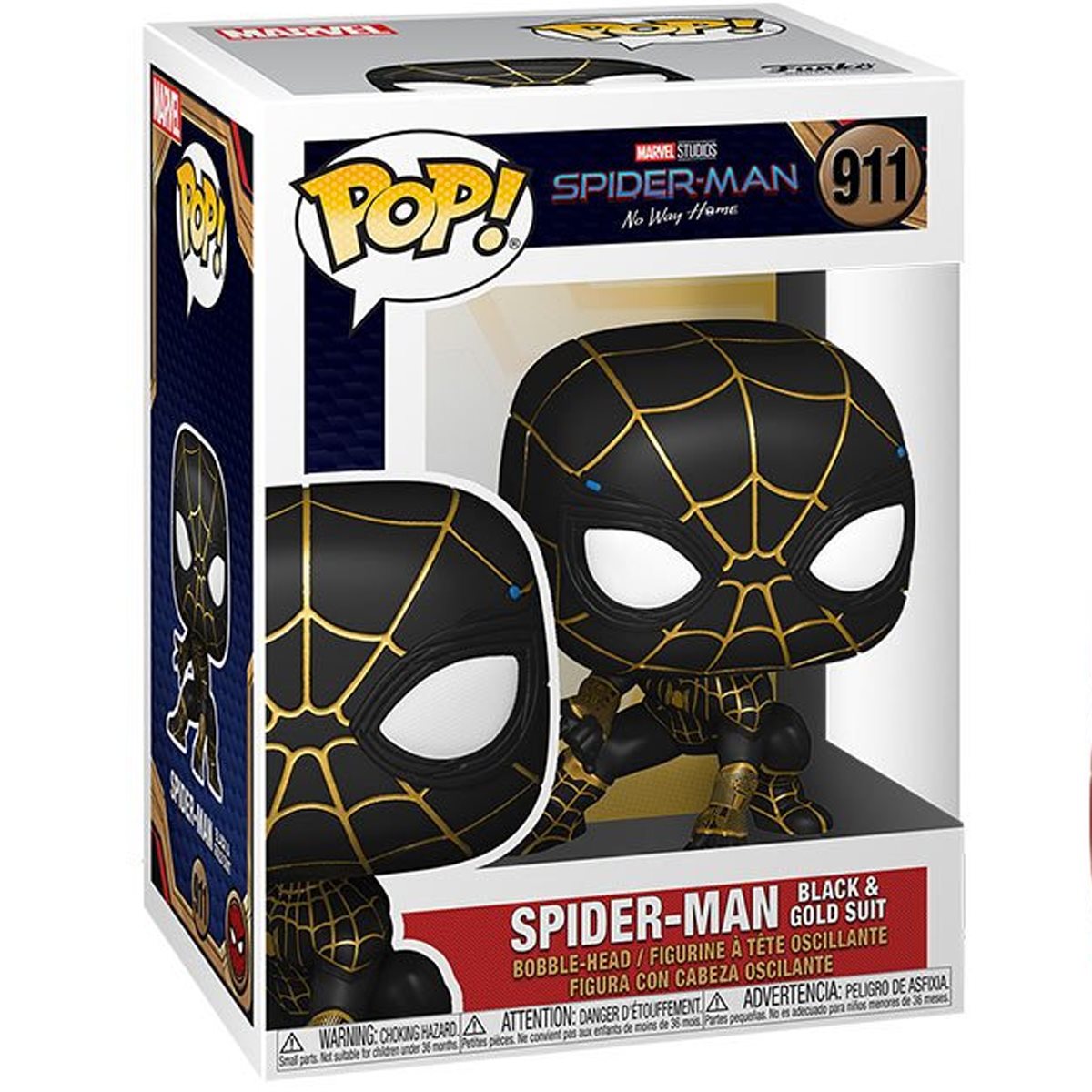 Spider-Man: No Way Home Spider-Man Black and Gold Suit Funko Pop! Vinyl Figure #911 - Image 2