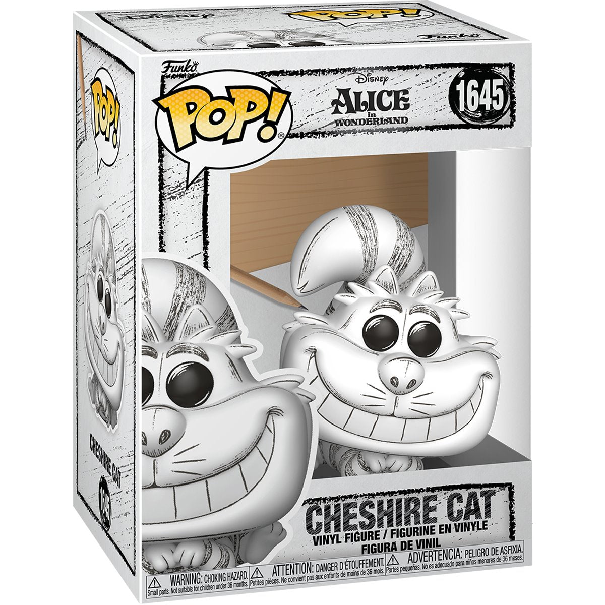 Disney Sketched Alice in Wonderland Cheshire Cat Funko Pop! Vinyl Figure #1645 - Image 2