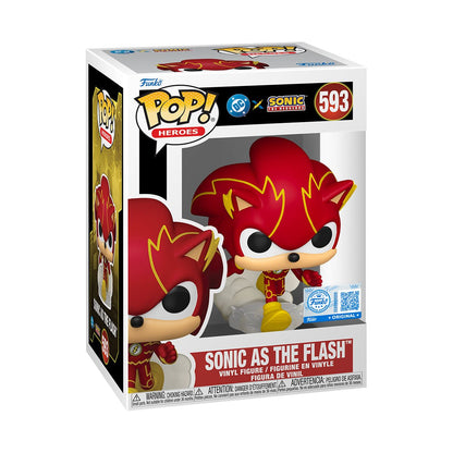 Justice League x Sonic the Hedgehog Sonic as the Flash Funko Pop! Vinyl Figure #593 - Image 2