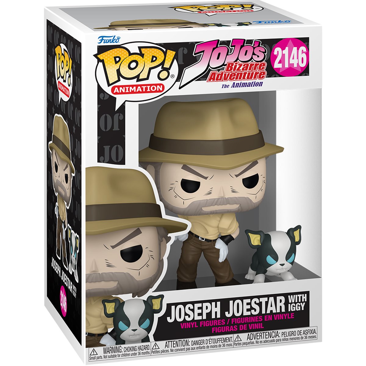 JoJo's Bizarre Adventure Joseph Joestar and Iggy Funko Pop! Vinyl Figure and Buddy - Image 2