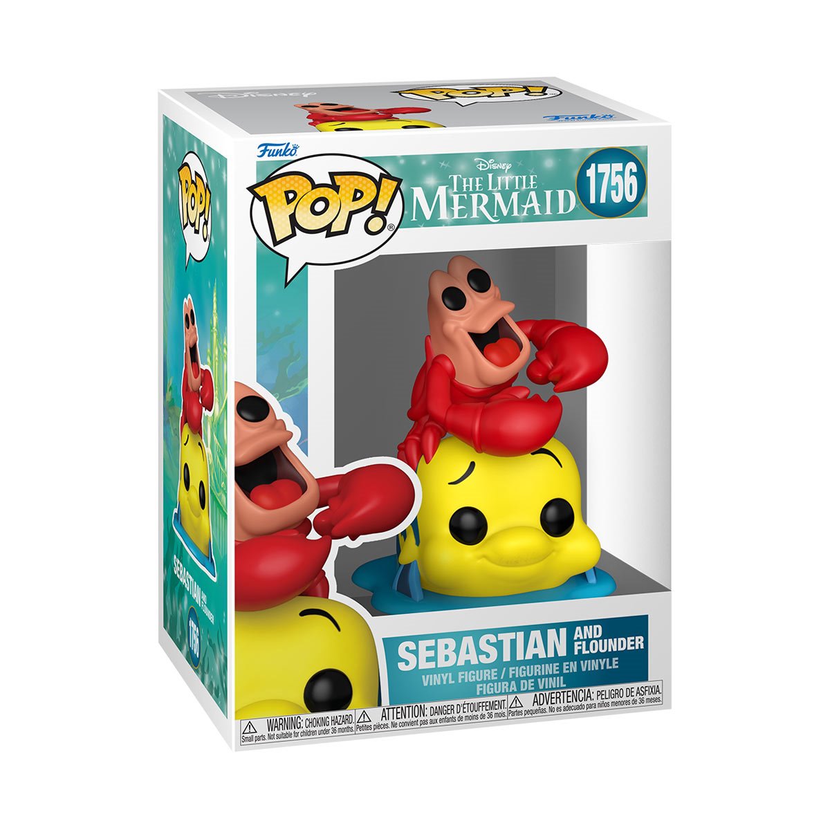 The Little Mermaid Sebastian and Flounder Funko Pop! Vinyl Figure #1756 - Image 2