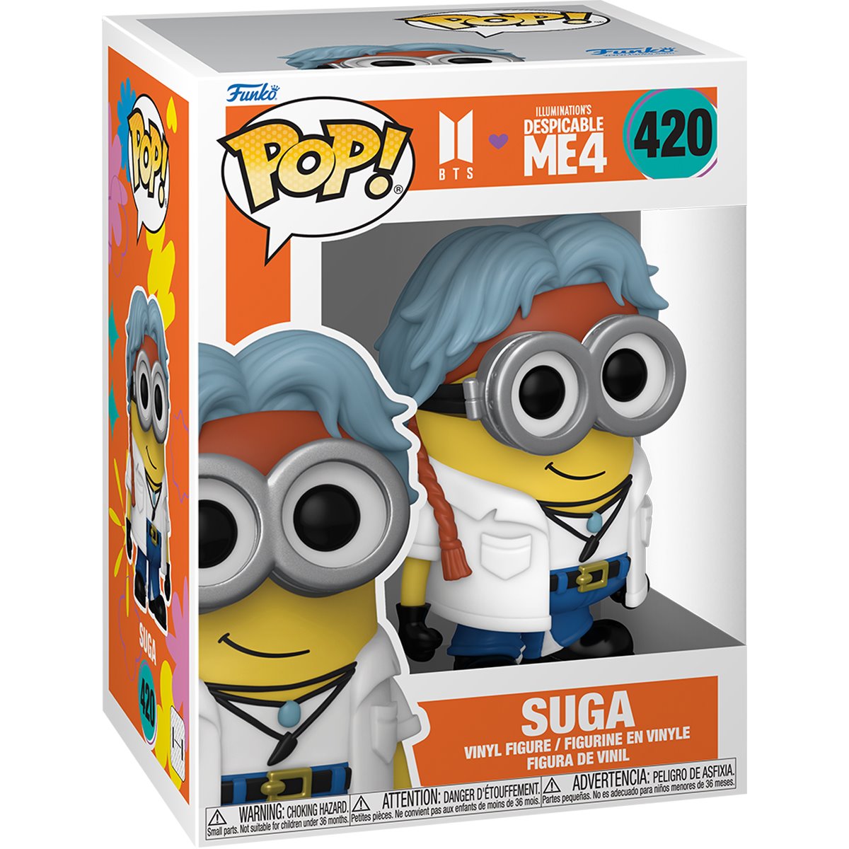 Despicable Me 4 Minion x BTS Suga Funko Pop! Vinyl Figure #420 - Image 2