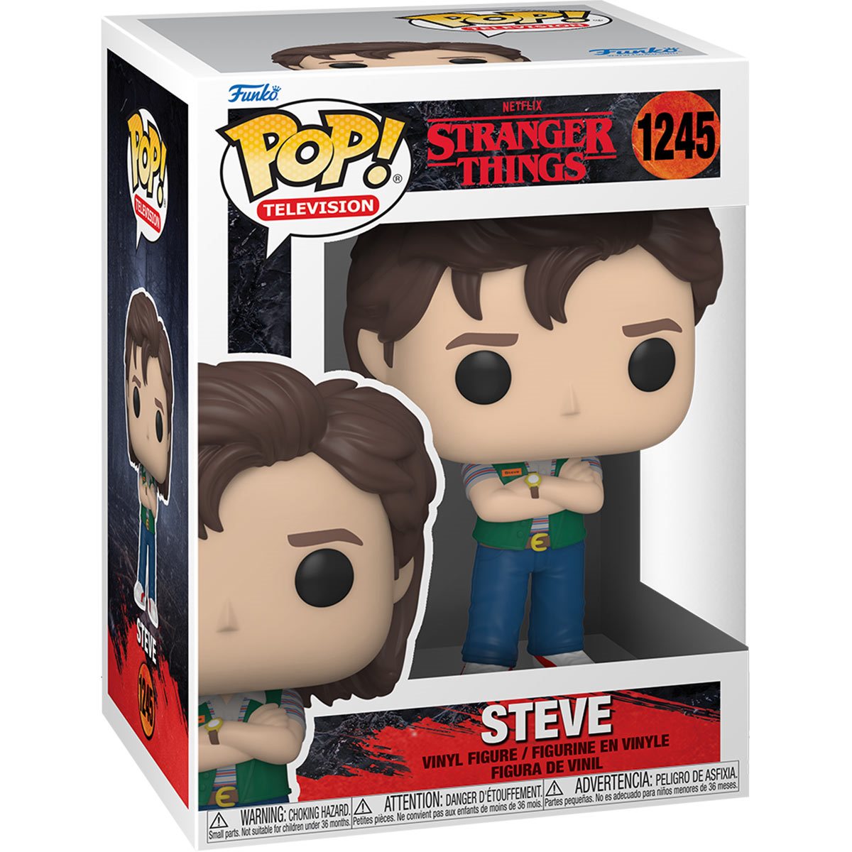 Stranger Things Season 4 Steve Funko Pop! Vinyl Figure #1245 - Image 2