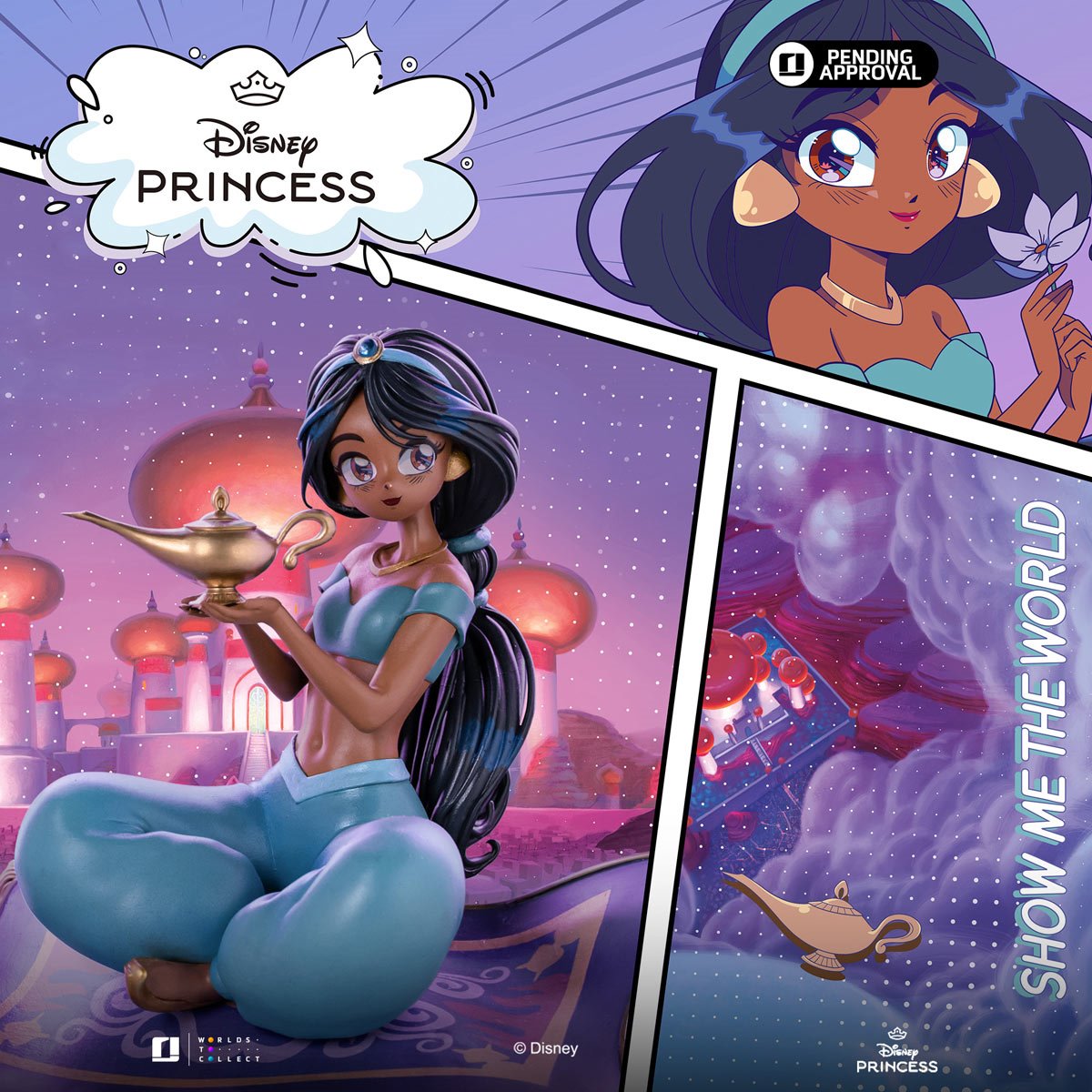 Aladdin Jasmine Anime Princess PVC Statue - Image 7