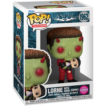 Angel Lorne with Angel Puppet Flocked Funko Pop! Vinyl Figure - Image 2