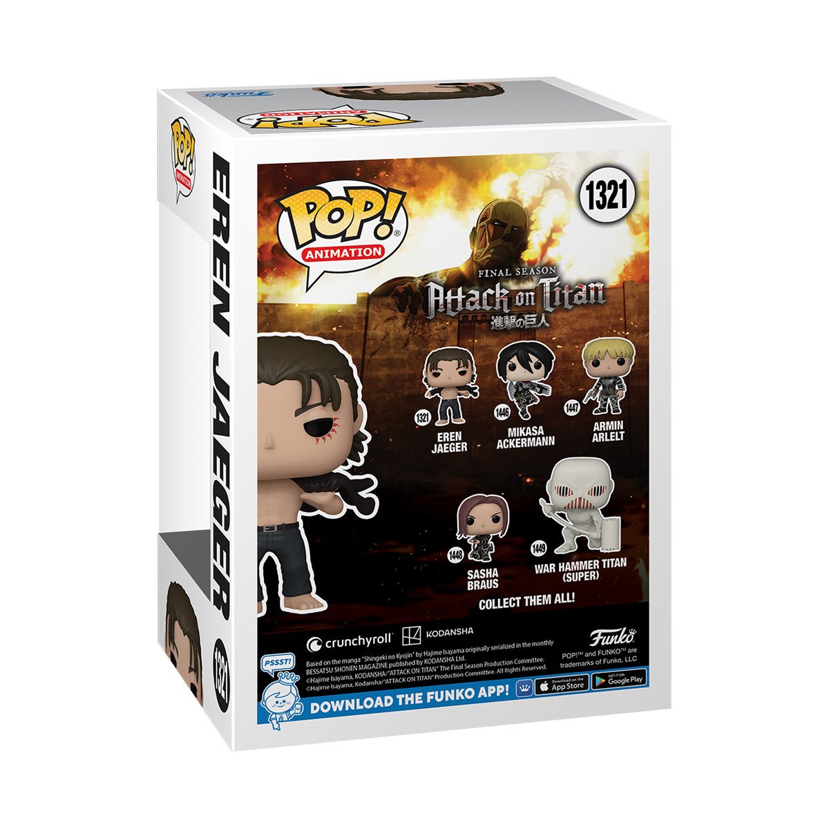 Attack on Titan Eren Jeager Funko Pop! Vinyl Figure #1321 - Image 3