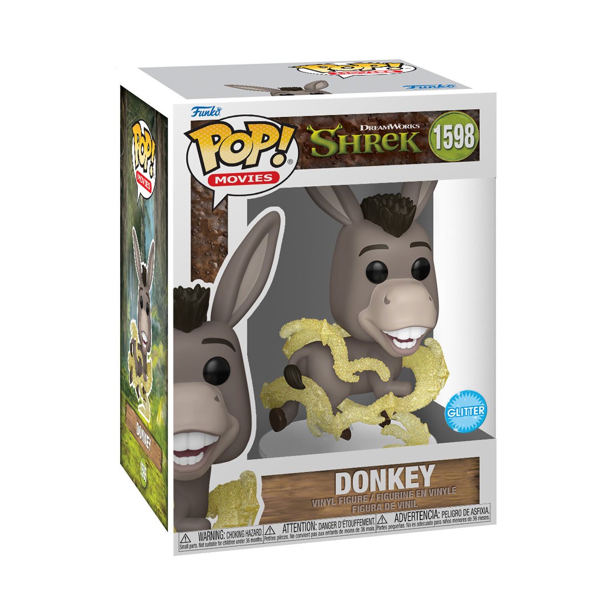 Shrek DreamWorks 30th Anniversary Donkey Glitter Funko Pop! Vinyl Figure #1598 - Image 3