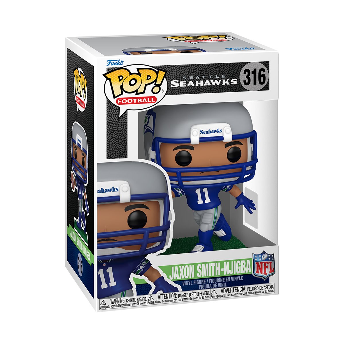 NFL Seattle Seahawks Jaxon Smith-Njigba Funko Pop! Vinyl Figure #316 - Image 2