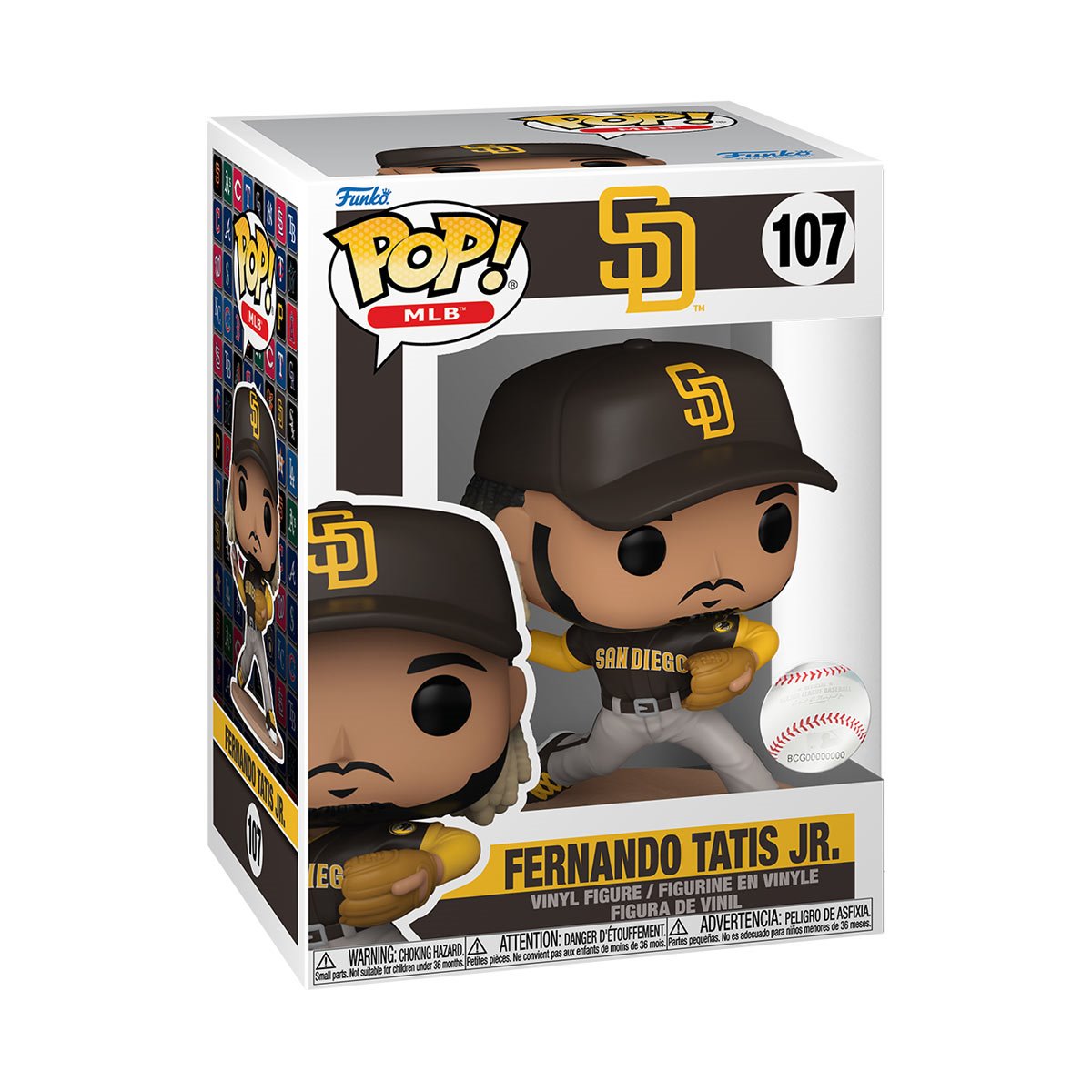 MLB Padres Fernando Tatis Jr. Funko Pop! Vinyl Figure #107 - Image 2