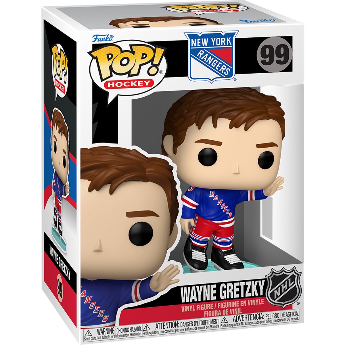 NHL Legends Wayne Gretzky New York Rangers Farewell Funko Pop! Vinyl Figure #99 - Image 2