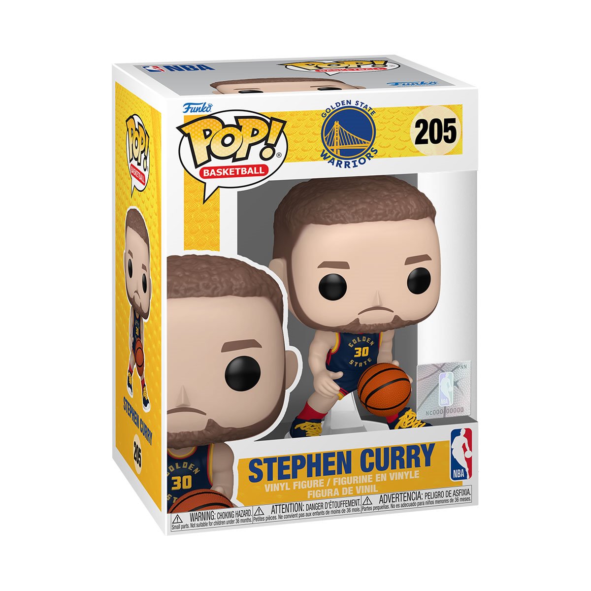 NBA Golden State Warriors Stephen Curry (City Edition 2024) Funko Pop! Vinyl Figure #205 - Image 2