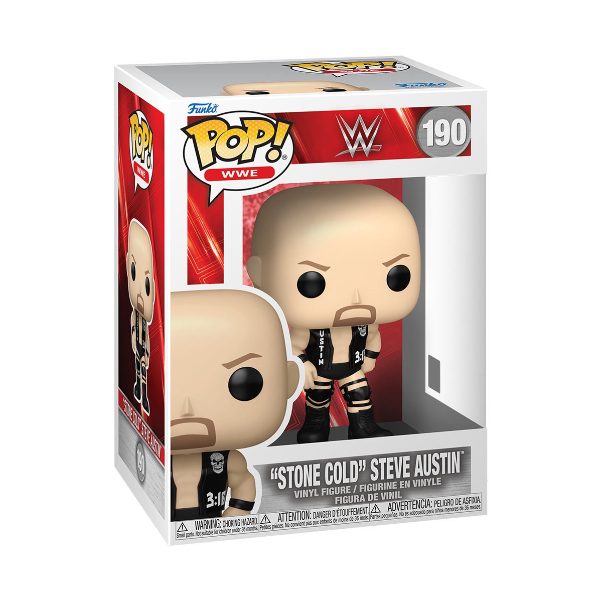 WWE Stone Cold Steve Austin Funko Pop! Vinyl Figure #190 - Image 2