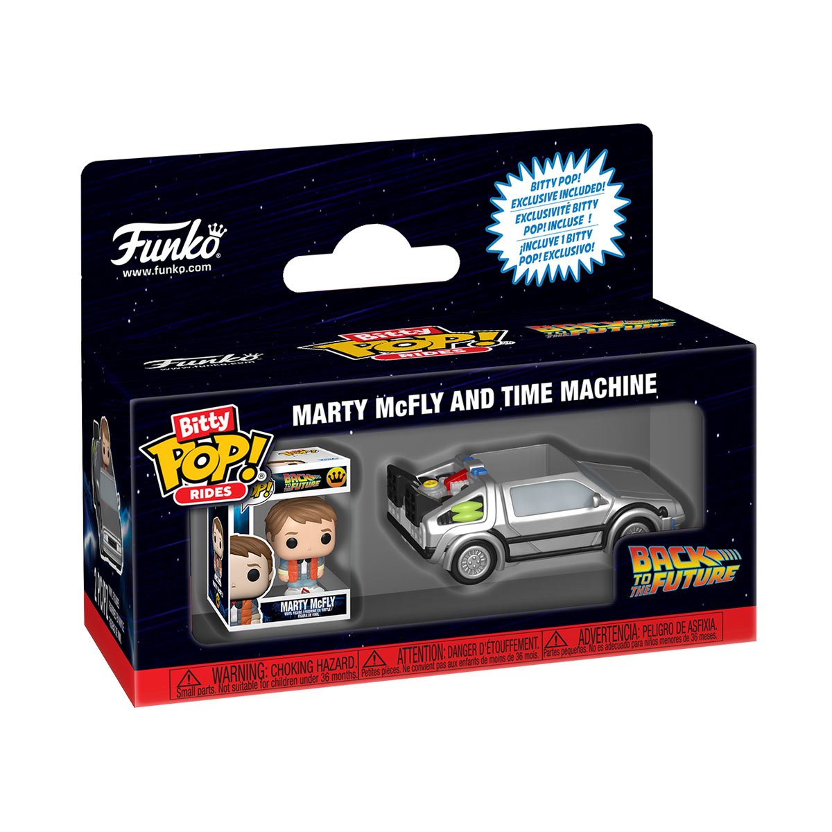 Back to the Future Marty McFly and Time Machine Funko Bitty Pop! Ride - Image 5