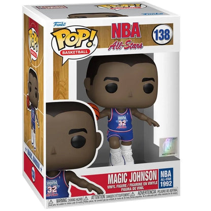 NBA Legends Magic Johnson Blue All-Star Uniform 1992 Funko Pop! Vinyl Figure #138 - Image 2