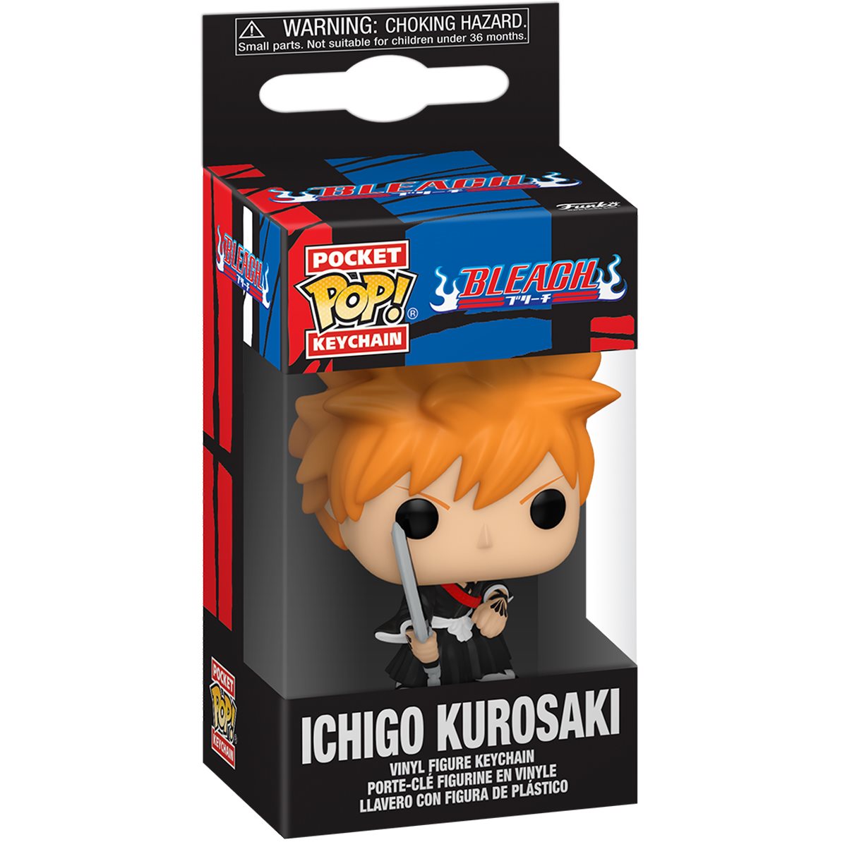 Bleach Ichigo Kurosaki (FB Shikai) Pocket Funko Pop! Key Chain - Image 2