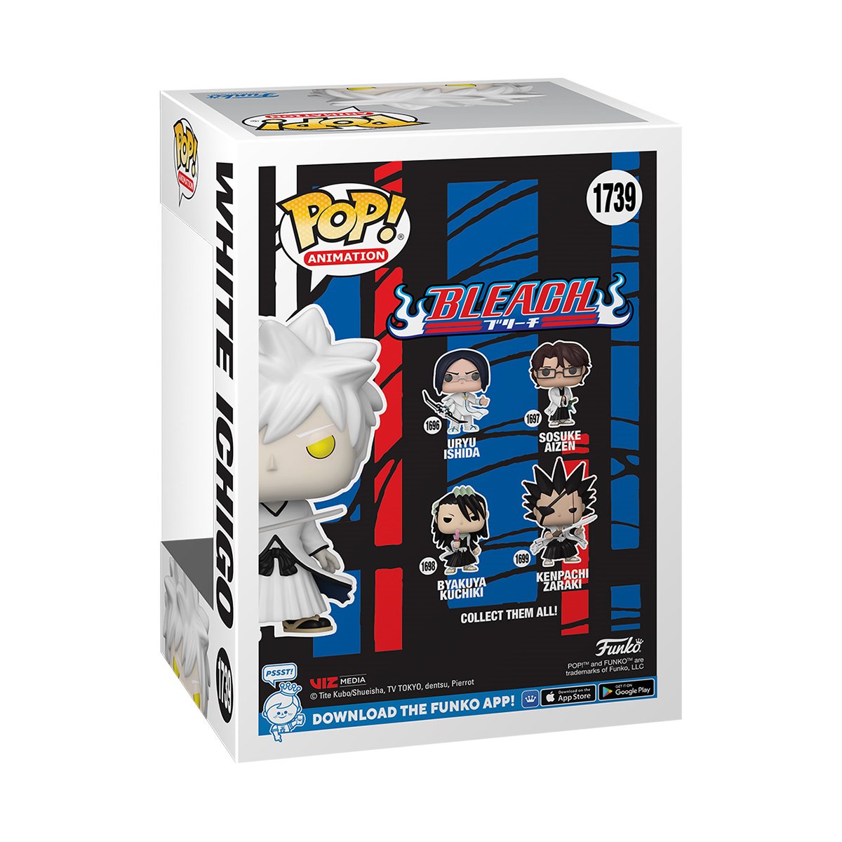 Bleach White Ichigo Kurosaki Funko Pop! Vinyl Figure #1739 - AAA Anime Exclusive - Image 3