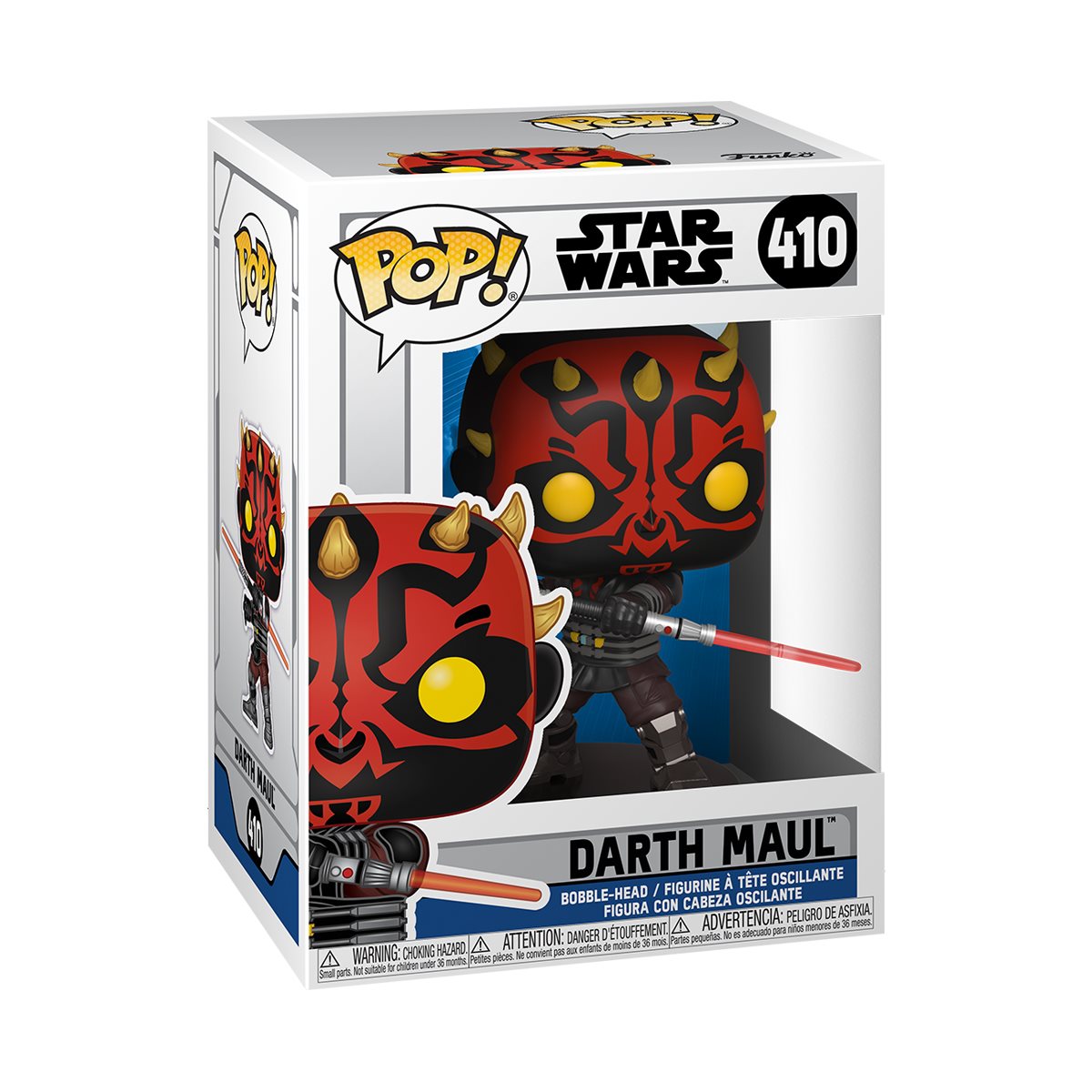 Star Wars: Clone Wars Darth Maul with Light Saber Funko Pop! Vinyl Figure #410 - Image 2