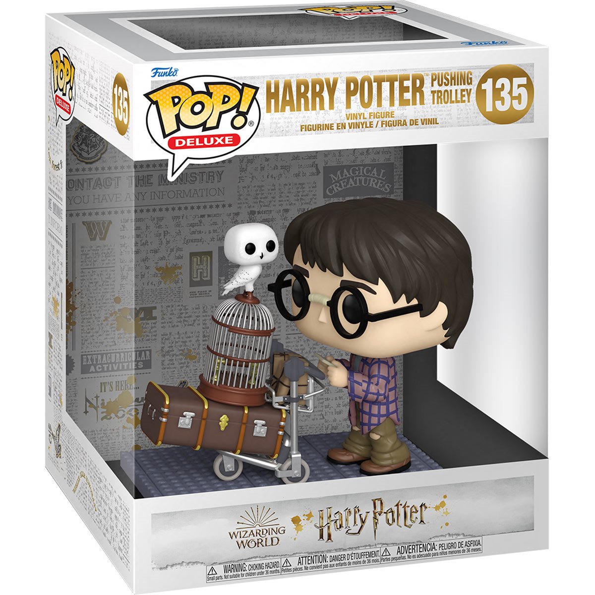 Harry Potter and the Sorcerer's Stone 20th Anniversary Harry Pushing Trolley Deluxe Funko Pop! Vinyl Figure #135 - Image 2