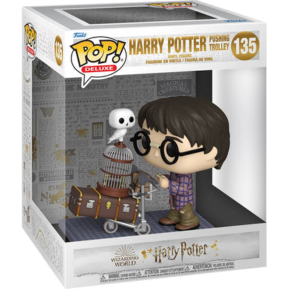 Harry Potter and the Sorcerer's Stone 20th Anniversary Harry Pushing Trolley Deluxe Funko Pop! Vinyl Figure #135 - Image 2