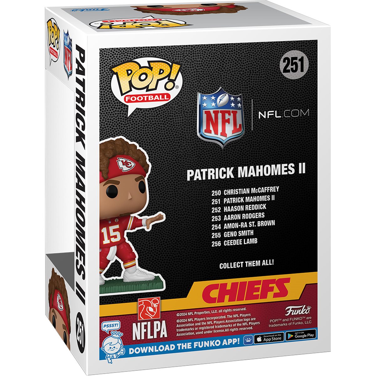 NFL Kansas City Chiefs Patrick Mahomes II (2023) Funko Pop! Vinyl Figure #251 - Image 3