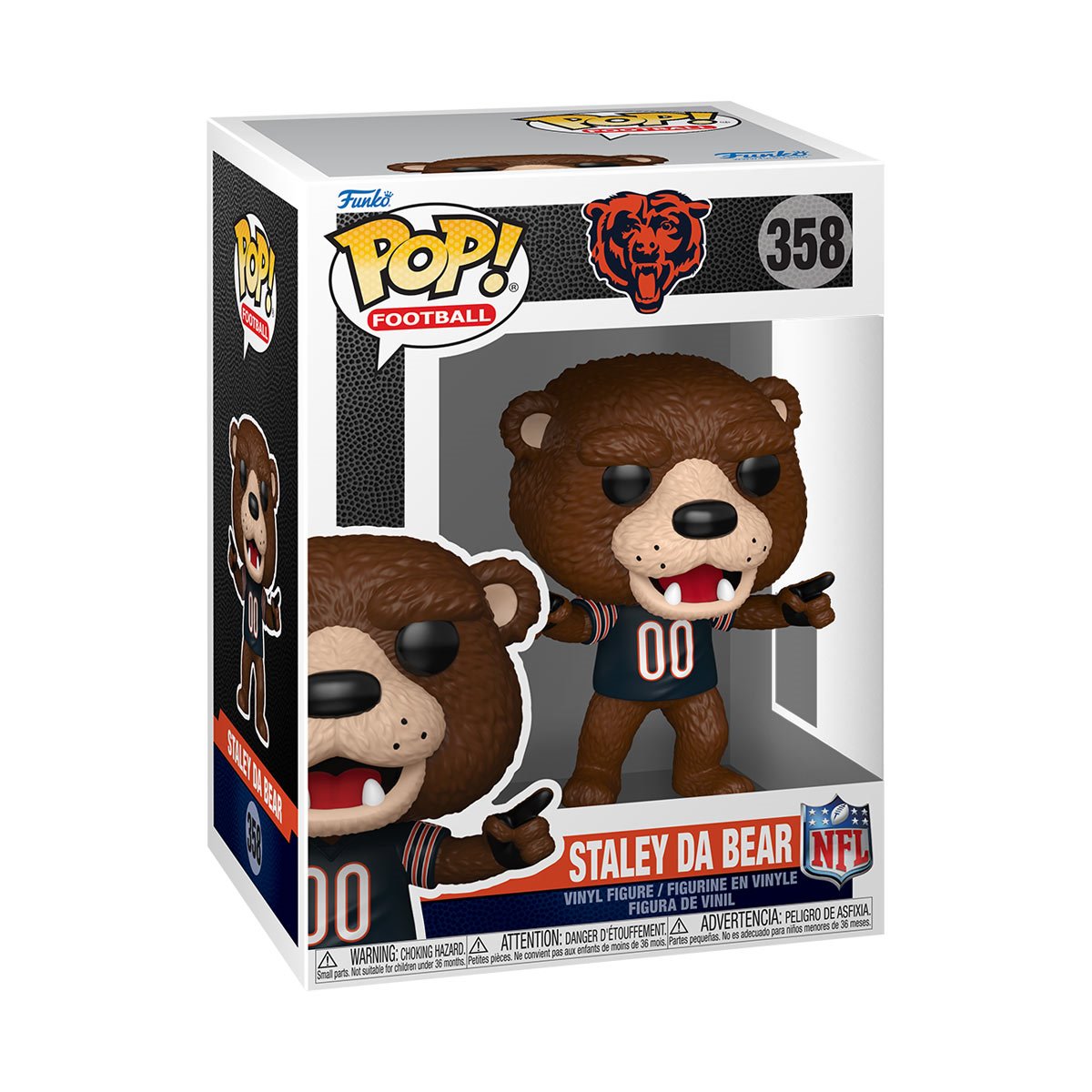 NFL Mascots Bears Staley Da Bear Funko Pop! Vinyl Figure #358 - Image 3