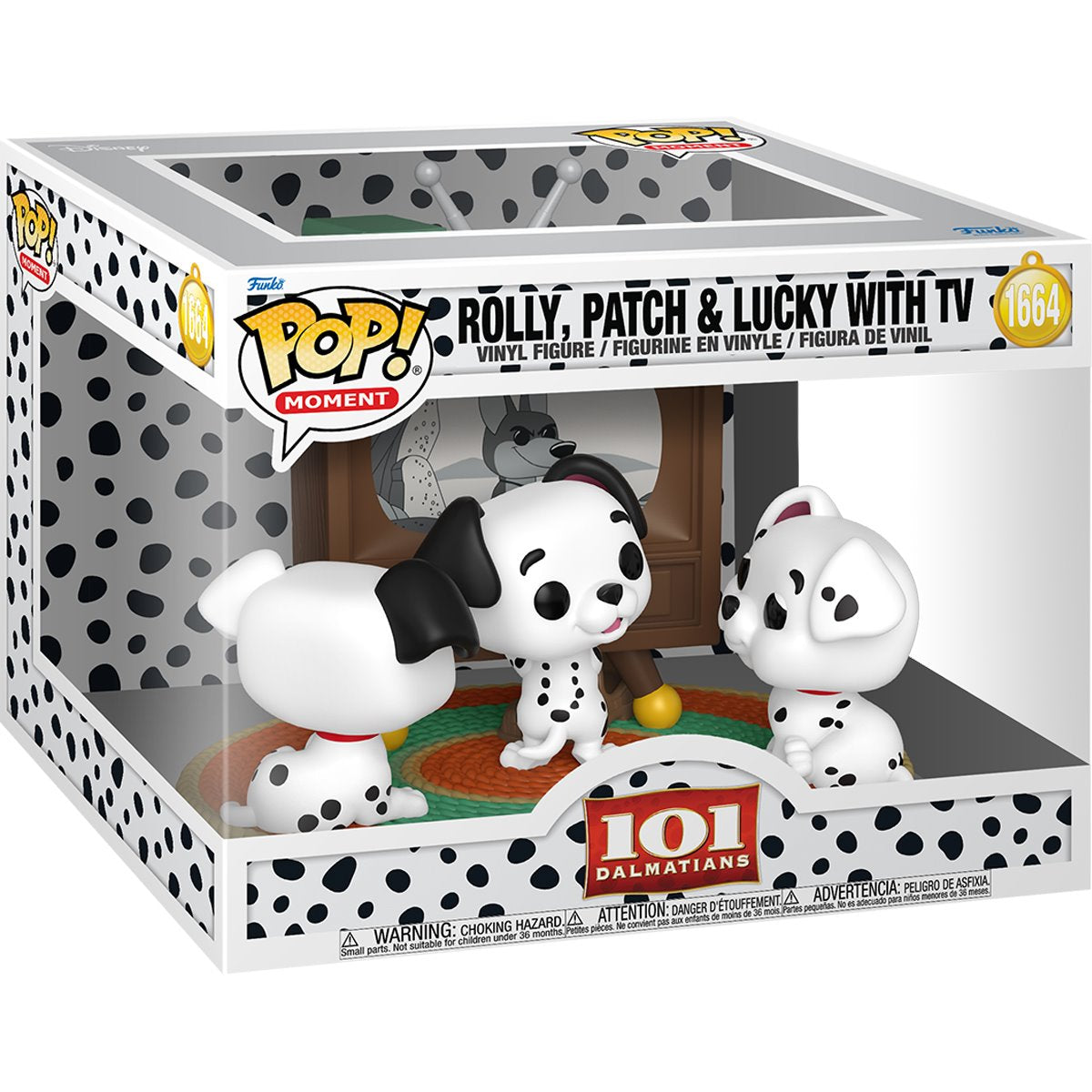 101 Dalmatians Rolly, Patch, & Lucky with TV Funko Pop! Moment #1664 - Image 2