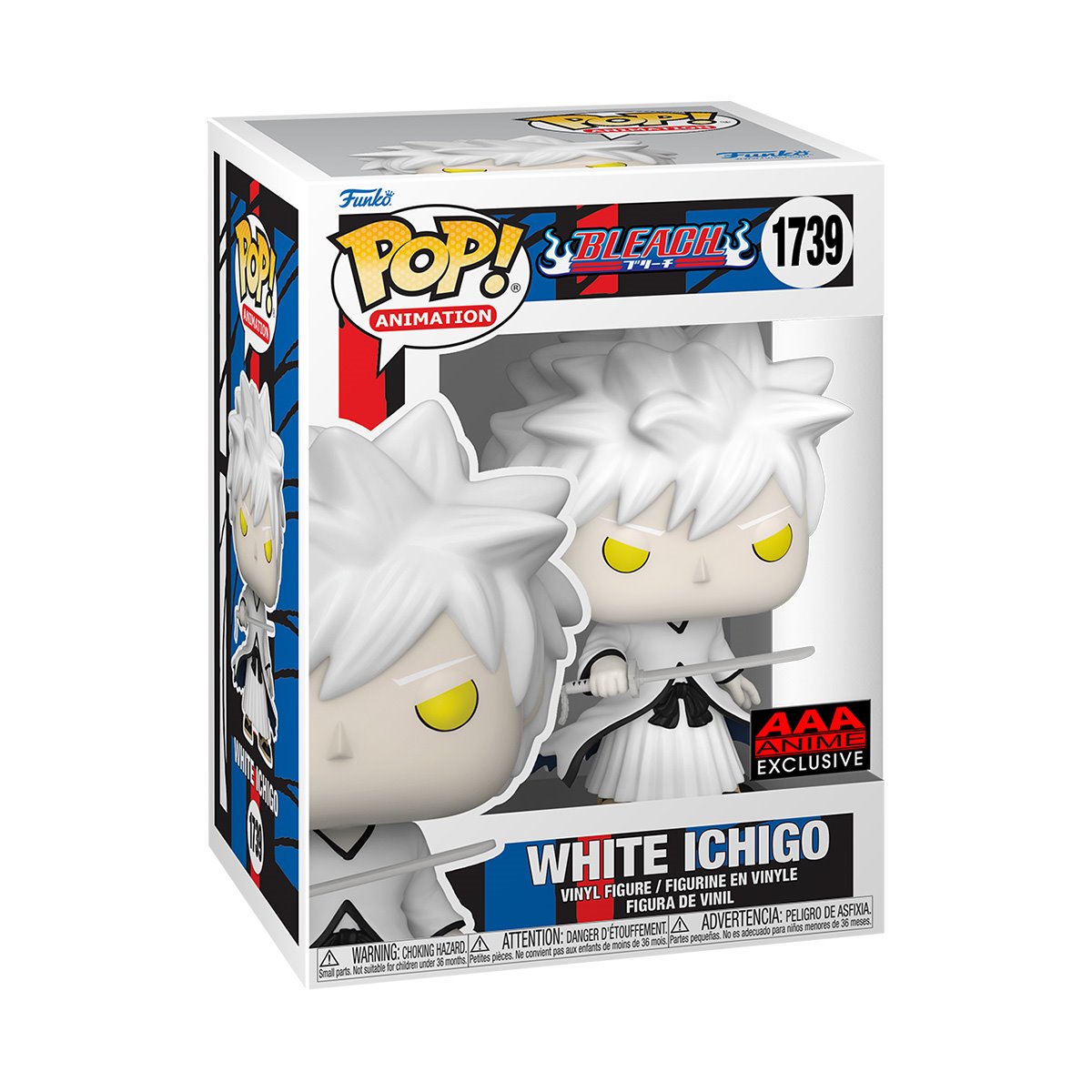 Bleach White Ichigo Kurosaki Funko Pop! Vinyl Figure #1739 - AAA Anime Exclusive - Image 2